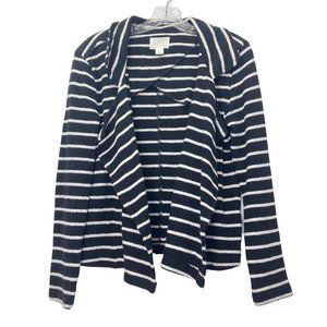 caslon womens jacket blue And white stripes size S